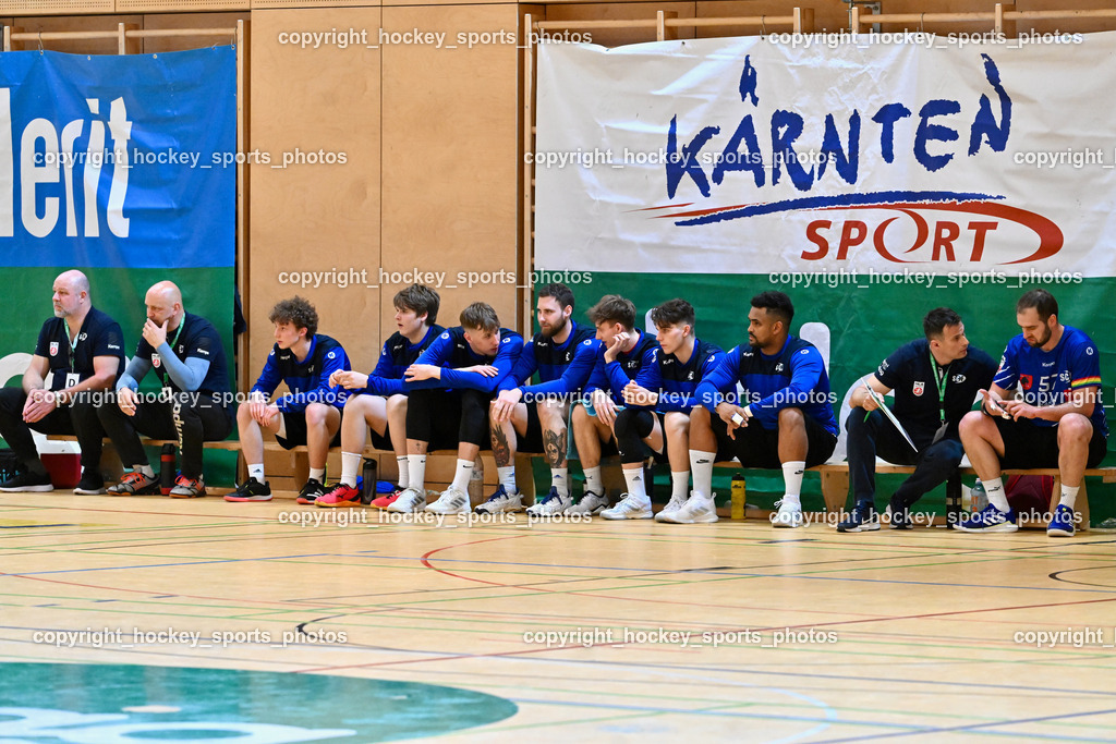 SC Ferlach vs. HSG Bärnbach/Köflach 30.3.2024 | Spielerbank SC Ferlach, SC Ferlach vs. HSG Bärnbach/Köflach 30.3.2024, SC Ferlach vs. HSG Bärnbach/Köflach am 30.03.2024 in Ferlach (Ballspielhalle Ferlach), Austria, (Photo by Bernd Stefan)