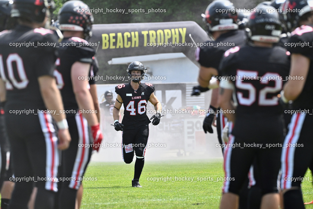 Carinthian Lions vs. Cineplexx Blue Devils | #46 Erian Dominik Carinthian Lion, Carinthian Lions vs. Cineplexx Blue Devils, Carinthian Lions vs. Cineplexx Blue Devils am 09.06.2025 in Klagenfurt (ASV Sportplatz), Austria, (Photo by Bernd Stefan)