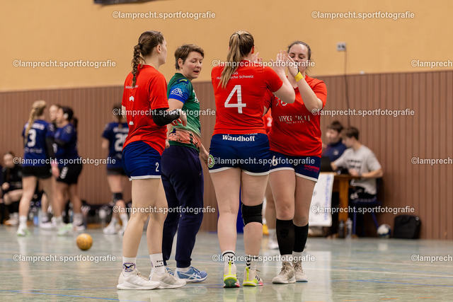 Handball I Damen I Saison 2025-2026 I Verbandsliga Süd I 15. Spieltag I HSG Kalkberg 06 - HSG Holsteinische Schweiz 177 | v.l. Jil Möhring (2, HSG Holsteinische Schweiz), Danika Hahn (12, HSG Holsteinische Schweiz), Anna Schmidt-Holländer (4, HSG Holsteinische Schweiz), Louisa-Marie Biehl (36, HSG Holsteinische Schweiz) - Realisiert mit Pictrs.com