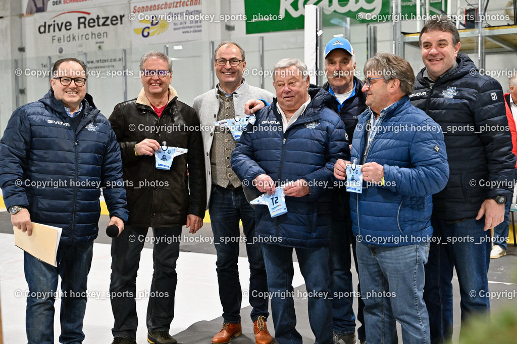 ESC Soccerzone Steindorf 50 Jahr Feier 26.2.2023 | Sportlicher Leiter ESC Steindorf Armin Rac, Bürgermeister Steindorf Georg Kavalar, Obmann ESC Steindorf Hans Tschernutter