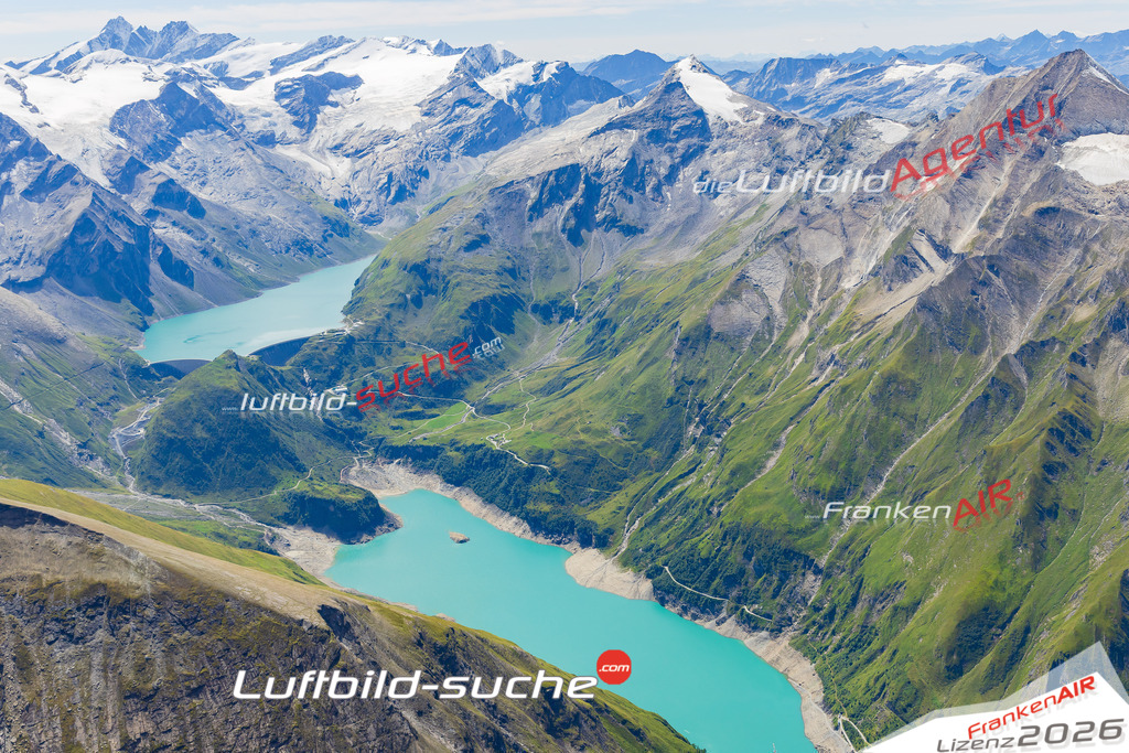 Stausee Wasserfallboden Kaprun Bild- Das Luftbild wurde 2025 vom UL-Flugzeug heraus erstellt ( keine Drohne ) - Hochauflösende Luftaufnahme -Nicht vergleichbar mit Google Maps oder Satelittenbilder- Die Geschenkidee !Mit Lizenz und Bildrechte bestellbar