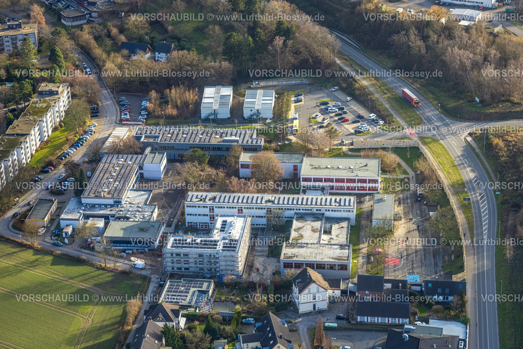 Sprockhoevel251200545 | Luftbild, Mathilde - Anneke - Schule und Gemeinschaftsgrundschule Börgersbruch, Glückauf-Allee, Niedersprockhövel, Sprockhövel, Ruhrgebiet, Nordrhein-Westfalen, Deutschland