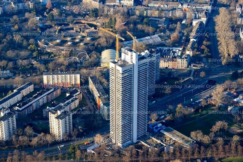 Luftbilder Köln Axa-7983 | Luftbildfotografie Umbau und Sanierung des Hochhaus- Gebäude "Colonia-Haus "in Köln im Bundesland Nordrhein-Westfalen, Deutschland - Realisiert mit Pictrs.com