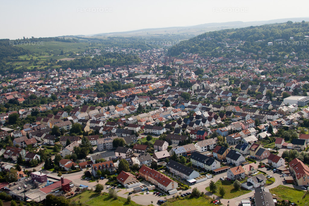 Luftbild: Winkelpfad in Weingarten im Bundesland Baden-Württemberg in Deutschland. Foto: IMG_33381.jpg vom 05.09.2010 durch Werner Riehm/FLY-FOTO.de