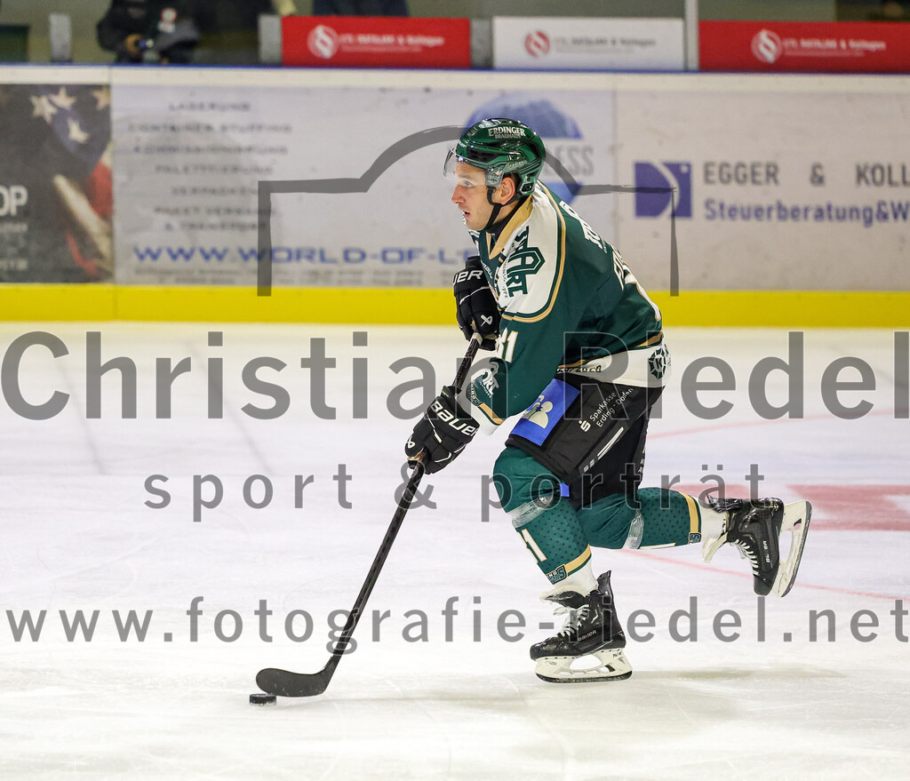 2025-09-12_162_TSV_Erding_gegen_EV_Landshut | Erding, Deutschland, 12.09.2025:Eishockey, Oberliga Süd 2025 / 2026, Testspiel, TSV Erding gegen EV Landshut, Endergebnis: 4:6Maximilian Forster (Erding Gladiators, #81)Foto: Christian Riedel / fotografie-riedel.net