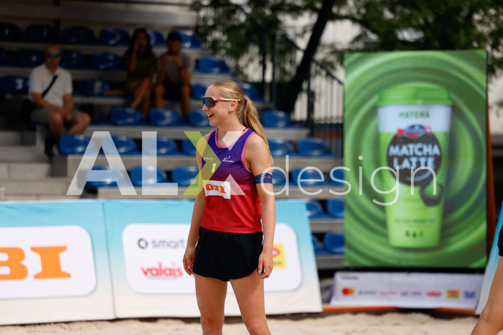 Obi BeachTour 2026 - Basel | BASEL, SWITZERLAND - JULY 18: ANJA GÄHWILER (SUI) during the Obi BeachTour 2026 match between KLUSER / SCHWAB (SUI) and EUGSTER / GÄHWILER (SUI) at Barfüsserplatz on July 18, 2026 in Basel, Switzerland. - Realisiert mit Pictrs.com