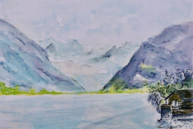 L1090659 | Bootshaus, Hotel Waldheim, Sarnersee, Brünigpass, the boathouse belonging to the Hotel Waldheim, Lake Sarnen, by Paul Townend-Dansky - Realisiert mit Pictrs.com