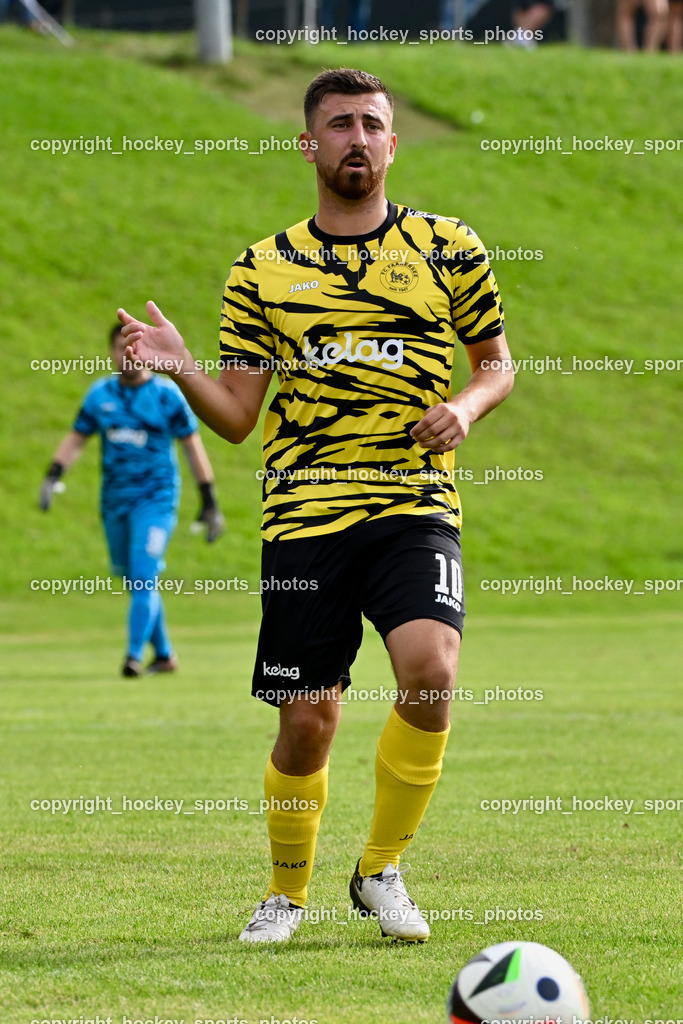 FC Faakersee vs. Union Matrei | #10 Marco Pehr FC Faakersee, FC Faakersee vs. Union Matrei, FC Faakersee vs. Union Matrei am 18.08.2024 in Finkenstein (Sportplatz Faakersee), Austria, (Photo by Bernd Stefan)