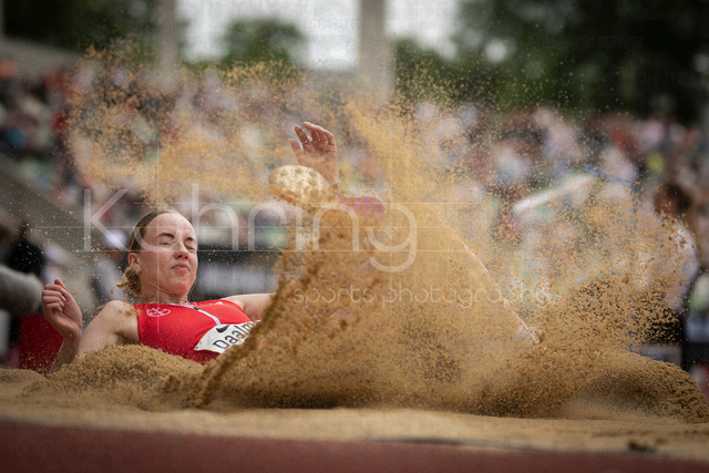 Golden Oval; Dresden, 31.05.2026 | DRESDEN , GERMANY - MAY 31:  Imke Daalmann (GER / Germany) competes in the long jump during the Golden Oval Continental Tour Silver meeting on May 31, 2026 at Heinz-Steyer-Stadion in Dresden, Saxony, Germany.