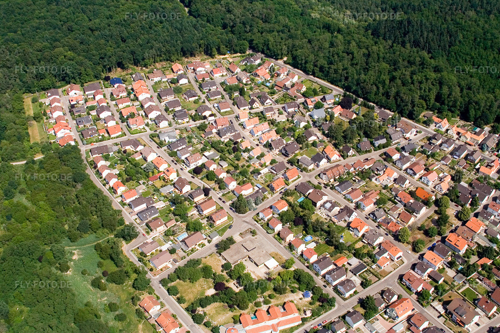 Luftbild: Waldäckerstr in Jockgrim im Bundesland Rheinland-Pfalz in Deutschland. Foto: IMG_2902.jpg vom 18.06.2006 durch Werner Riehm/FLY-FOTO.de