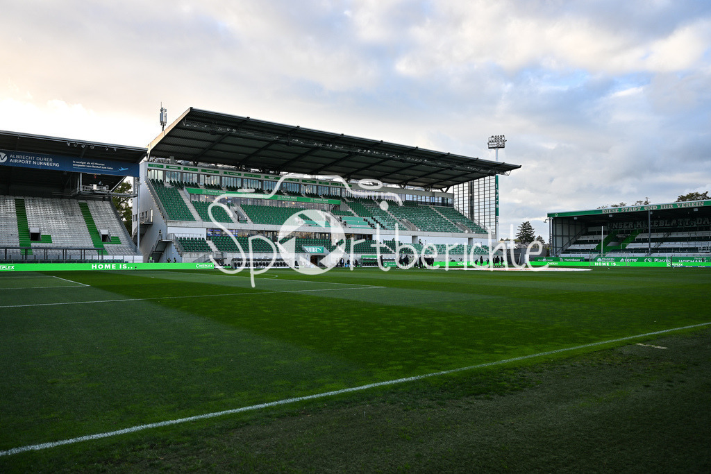 SpVgg Greuther Fürth - Karlsruher SC | FUERTH, GERMANY - OCTOBER 24: the Stadium before the 2. bundesliga match between SpVgg Greuther Fuerth vs. Karlsruher SC on matchday 10 at Sportpark Ronhof Thomas Sommer on October 24, 2025 in Fuerth, Germany