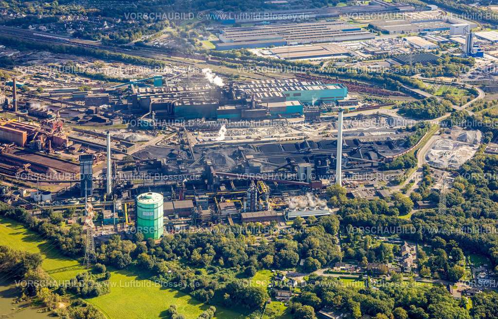 Duisburg241002898 | Luftbild, Hüttenwerke Krupp Mannesmann GmbH HKM am Fluss Rhein, Hüttenheim, Duisburg, Ruhrgebiet, Nordrhein-Westfalen, Deutschland, Duisburg-S