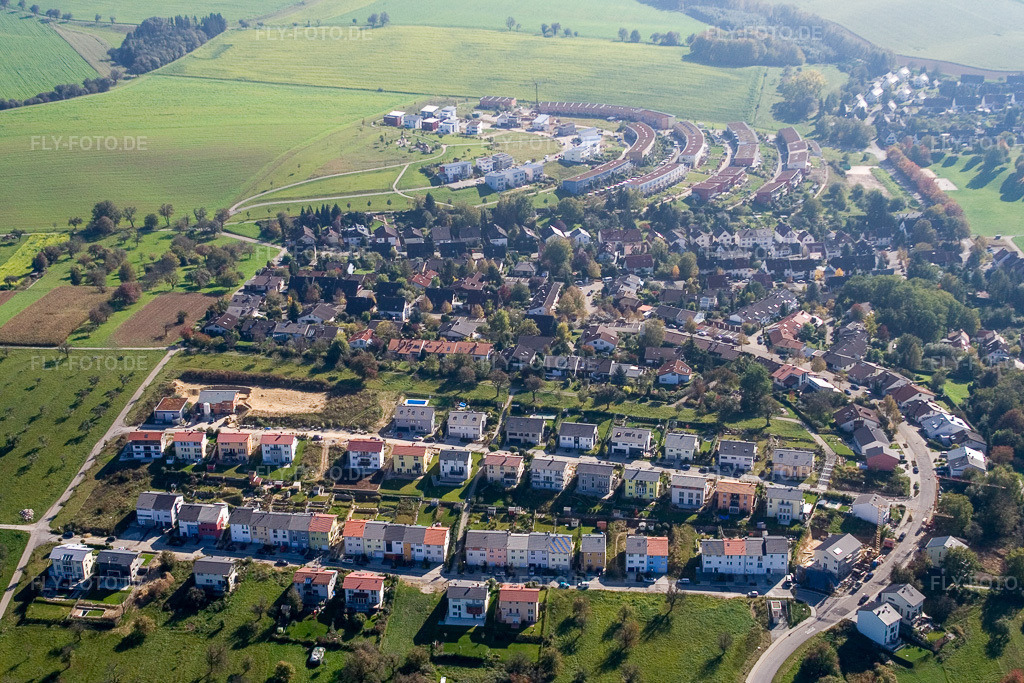 Luftbild: Iltisweg im Ortsteil Hohenwettersbach in Karlsruhe im Bundesland Baden-Württemberg in Deutschland. Foto: IMG_8617.jpg vom 14.10.2007 durch Werner Riehm/FLY-FOTO.de
