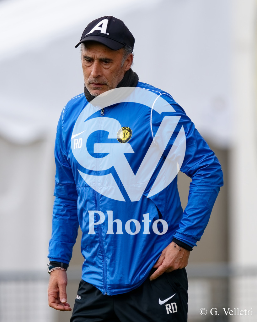 1ème Ligue Classic - Meyrin FC v FC Portalban | during the 1ème Ligue Classic game between Meyrin FC and FC Portalban at Stade des Arbères in Meyrin, Switzerland