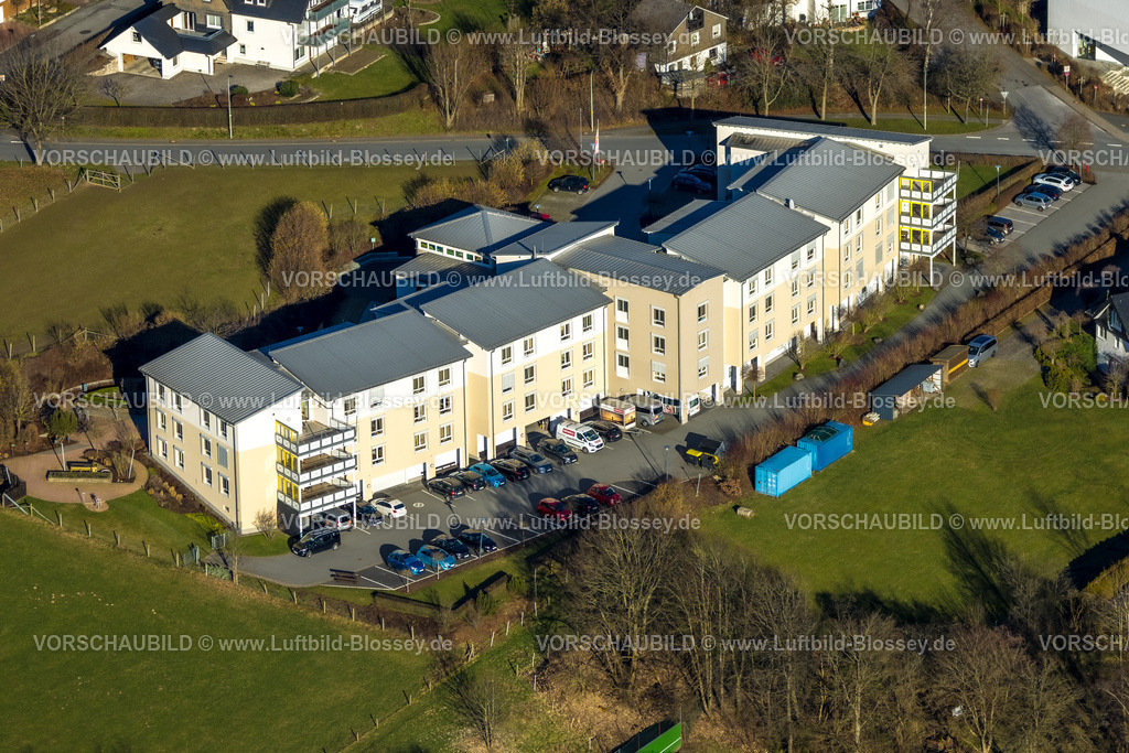 Schmallenberg230205390BadFredeburg | Luftbild, Seniorencentrum St. Raphael, Fredeburg, Schmallenberg, Sauerland, Nordrhein-Westfalen, Deutschland