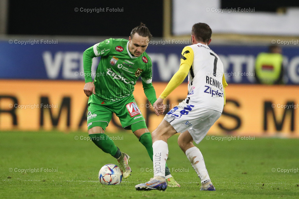 A_LUI_20230224_0016 | SPORT FUSSBALL ADMIRAL BUNDESLIGA 2022/23 LASK VS SC AUSTRIA LUSTENAU

IM BILD: Lukas Fridrikas (SC Austria Lustenau), Rene Renner (Lask)
FOTO:FOTOLUI/UW