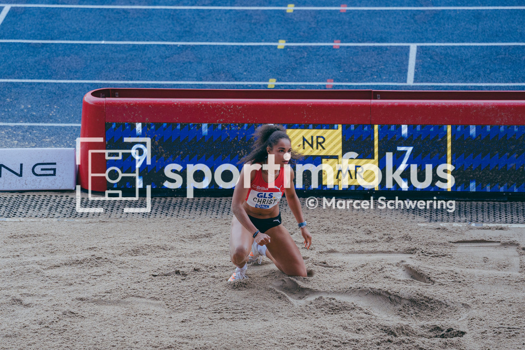 Deutsche Meisterschaften der Frauen und Männer 2026 | Tabea Christ, LG Brillux Münster, Weitsprung, Deutsche Meisterschaften der Frauen und Männer 2026, Lohrheidestadion Bochum-Wattenscheid, 26.07.2026. Foto: Marcel Schwering / sportimfokus - Realisiert mit Pictrs.com