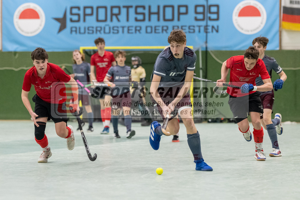 SFE_20230304_0017 | Deutsche Meisterschaft Männliche U16 Halle 2023 am 04.03.2023 in Köln (KTHC Stadion Rot-Weiss Köln Tennis and Hockey Club), Photo: Stephan Fehrmann 2022 (Sports-Gallery)