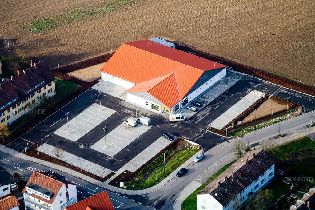 Luftbild: Neubau Netto-Markt in Kandel im Bundesland Rheinland-Pfalz in Deutschland. Foto: IMG_14752.jpg vom 26.11.2008 durch Werner Riehm/FLY-FOTO.de