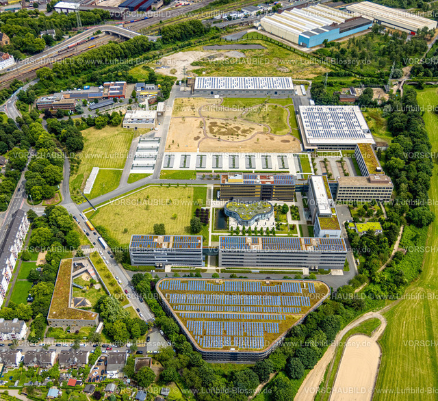 Muelheim240702965 | Luftbild, Aldi Süd Firmengelände, Burgstraße, Solardach, Styrum - Süd, Mülheim an der Ruhr, Ruhrgebiet, Nordrhein-Westfalen, Deutschland