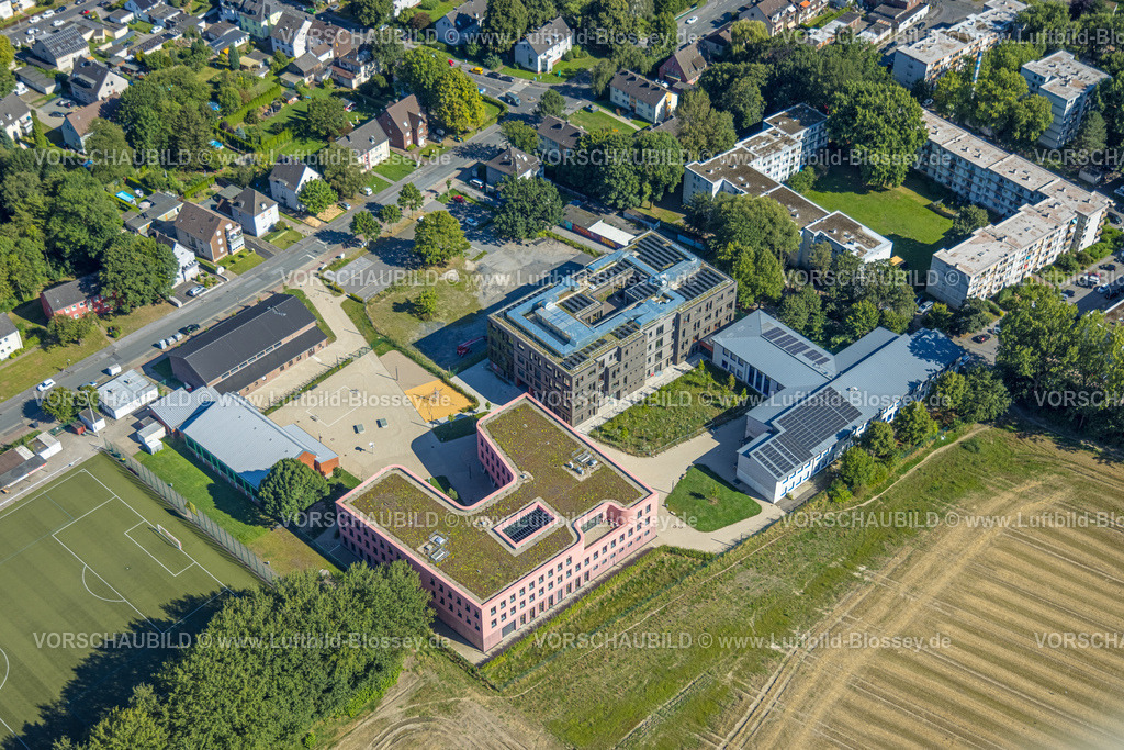 Dortmund240803824 | Luftbild, Reinoldi-Gesamtschuleund Wohnblock Grollmannsweg, Bodelschwingh, Dortmund, Ruhrgebiet, Nordrhein-Westfalen, Deutschland