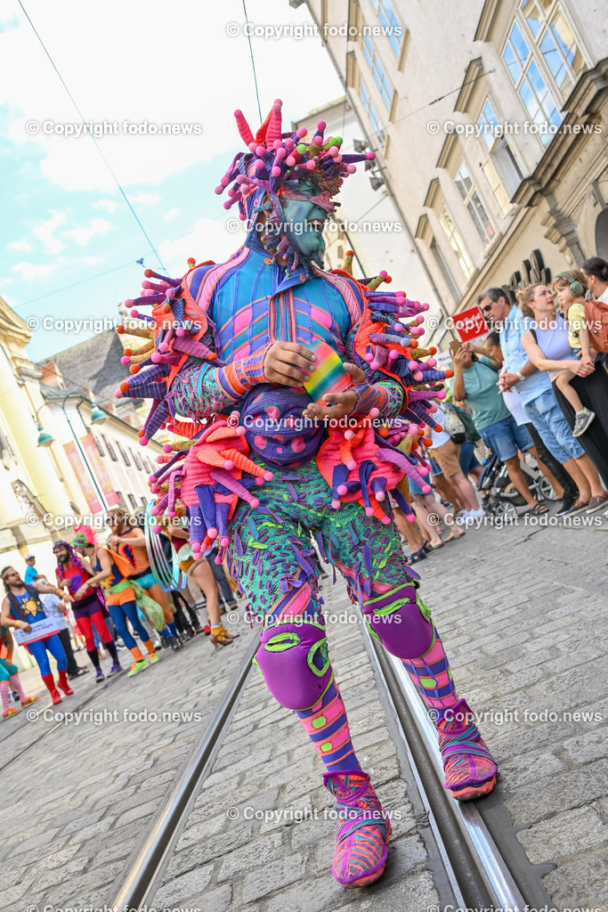 Pflasterspektakel_ 35. Linzer Pflasterspektakel 2023_ 19.07.2023-27 | 19.07.2023, Linz, AUT, 35. Linzer Pflasterspektakel 2023, im Bild diverse Kuenstler