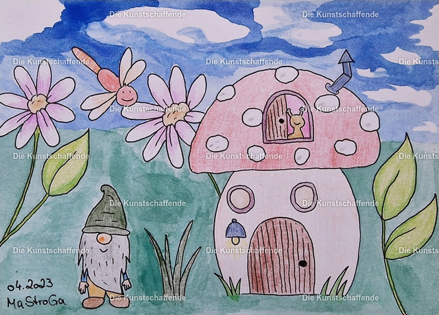 MaStroGa-152523 | Kunstdruck von handgemalter Postkarte. | Art print from hand painted postcard. - Realisiert mit Pictrs.com