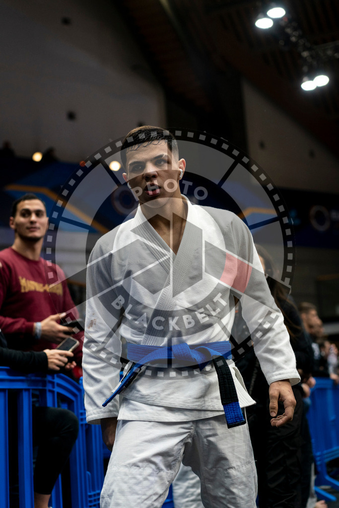 20240121PBB7472 | Fighters compete during the second day of the IBJJF European Championship in Paris, France, on January 21, 2024.
