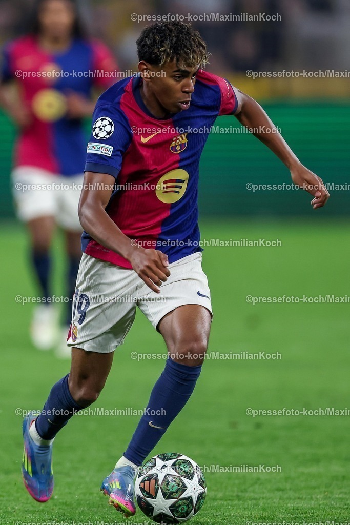 UCL1504251164 | 15.04.2025, Fußball, UEFA Champions League, Borussia Dortmund - FC Barcelona, BVB Stadion, Viertelfinale, Saison 2024 2025: Lamine Yamal (FC Barcelona #19) Regulations prohibit any use of photographs as image sequences and or quasi-video.