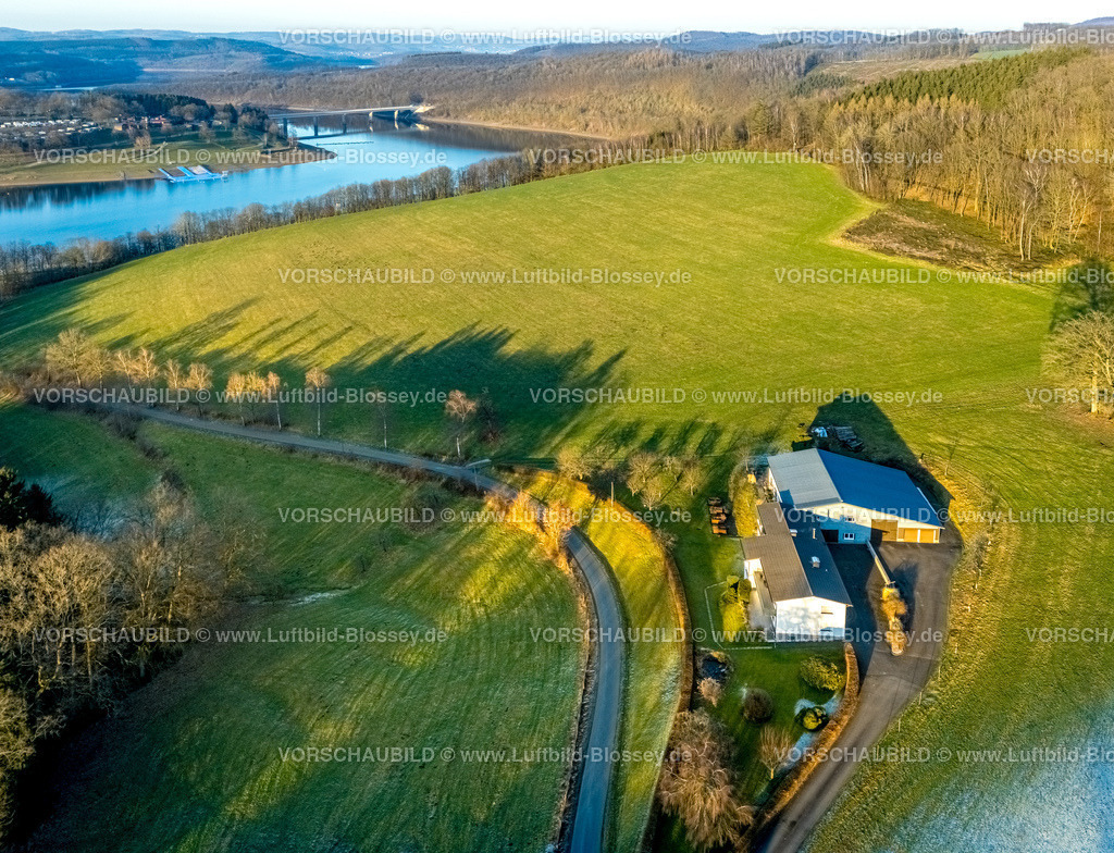 Olpe2502600107HowaldBiggesee-HDR | Luftbild, Hof Siele, Rhode, Olpe, Sauerland, Nordrhein-Westfalen, Deutschland