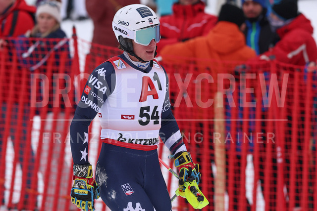 Audi FIS Ski World Cup: Men’s Slalom – Hahnenkamm Race, Kitzbuehel | Kitzbuehel, Austria, 25.Jan.26 - Alpine Skiing - FIS World Cup, Hahnenkamm Race, Slalom, men. The image shows PUCKETT Cooper (USA, Head).