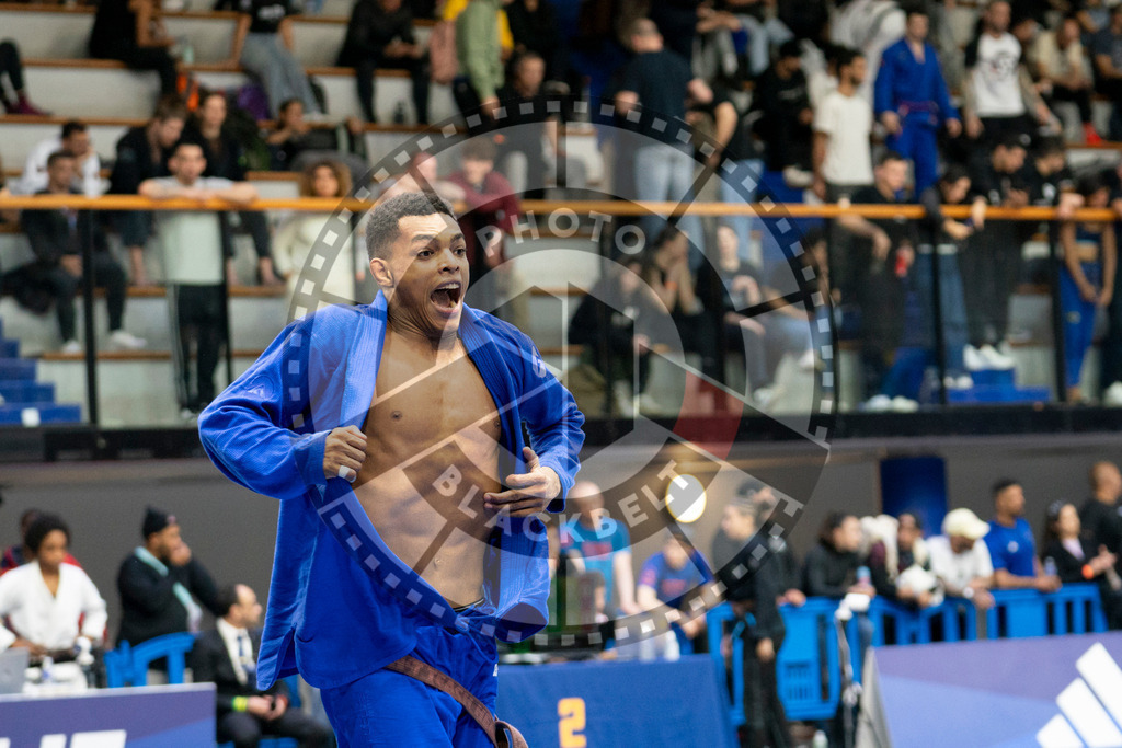 20240124PBB03157 | Fighters compete during the second day of the IBJJF European Championship in Paris, France, on January 24, 2024.