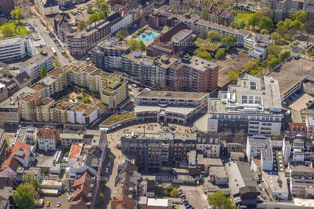 Herne230403057Ost | Luftbild, Neue Höfe und Bahnhofstraße Fußgängerzone, Robert-Brauner-Platz, Herne-Mitte, Herne, Ruhrgebiet, Nordrhein-Westfalen, Deutschland