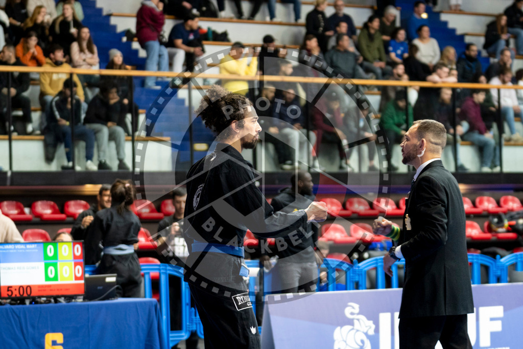 20240121PBB5092 | Fighters compete during the second day of the IBJJF European Championship in Paris, France, on January 21, 2024.