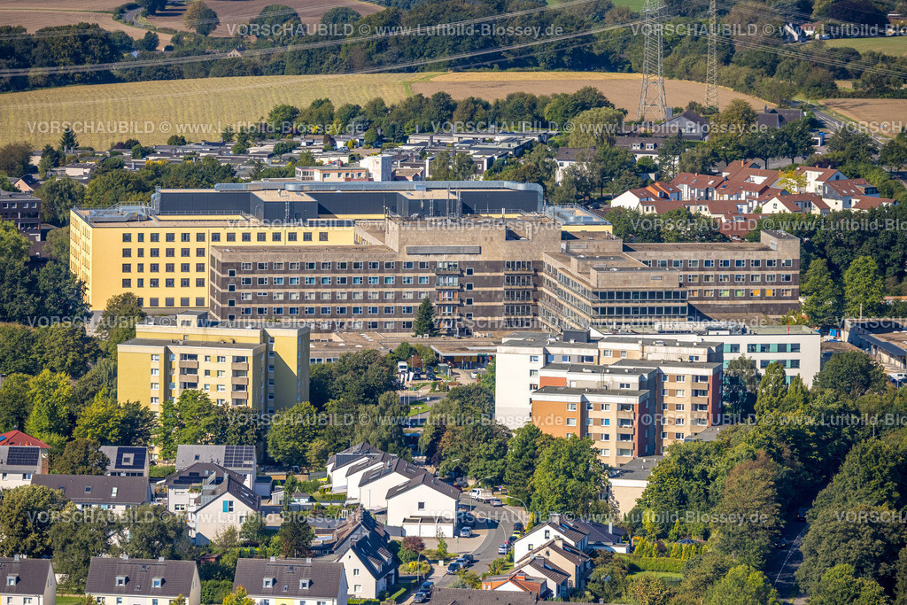 Velbert240812292 | Luftbild, Helios Klinikum Niederberg Krankenhaus mit Neubau, Velbert, Ruhrgebiet, Nordrhein-Westfalen, Deutschland