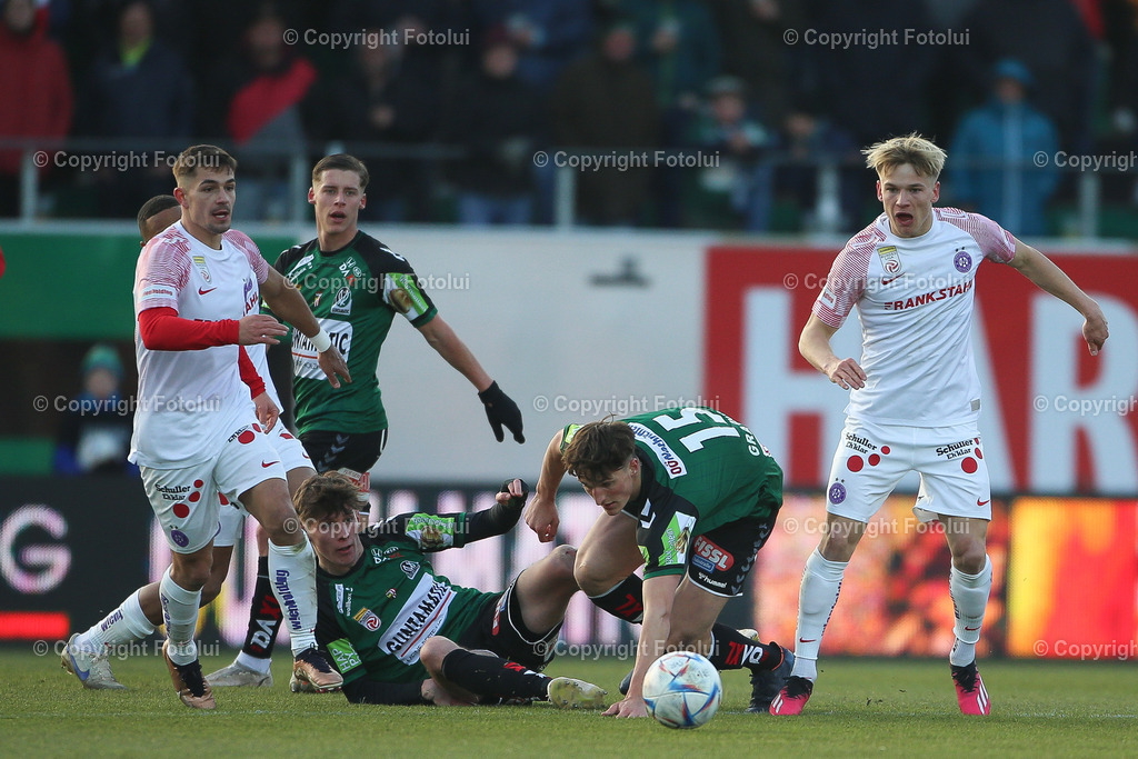 A_LUI_20230304_0014 | SPORT FUSSBALL ADMIRAL BUNDESLIGA SV RIED VS AUSTRIA WIEN
IM BILD: Matthias Gragger (SV Ried), Matthias Braunöder (FK Austria Wien)

FOTO:FOTOLUI/UW