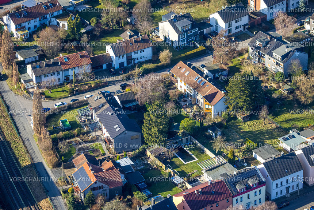 Witten240102658 | Luftbild, Wohnsiedlung Danziger Straße Ecke Ziegelstraße, Witten, Ruhrgebiet, Nordrhein-Westfalen, Deutschland