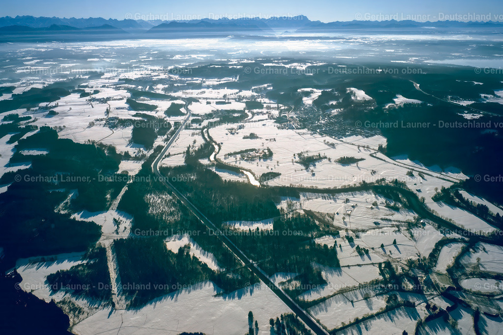 7000225 | Loisachtal bei Eurasburg mit Blickrichtung Zugspitze