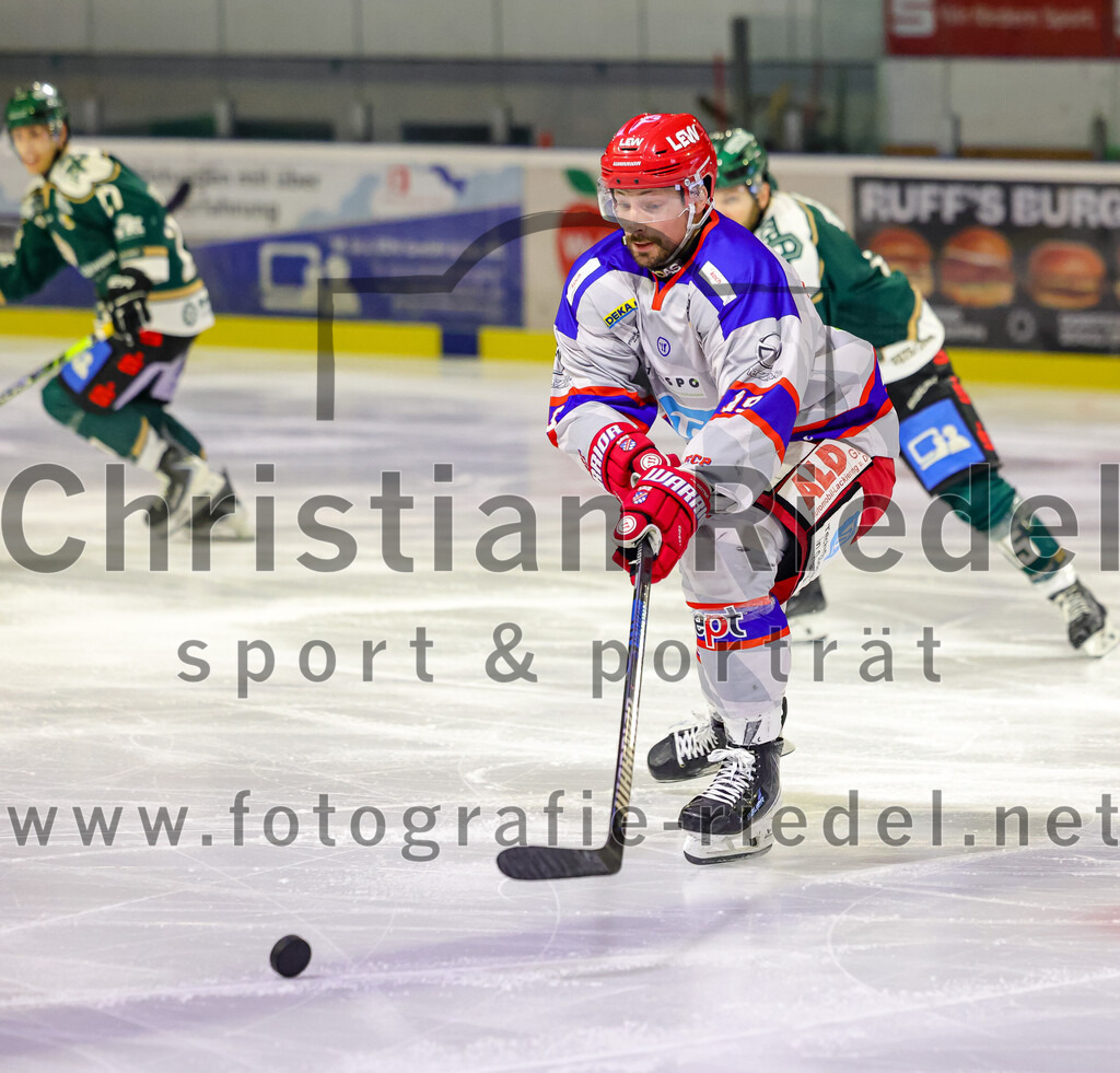 2026-02-15_094_TSV_Erding_gegen_EC_Peiting | Erding, Deutschland, 15.02.2026:Eishockey, Oberliga Süd 2025 / 2026, 47. Spieltag, TSV Erding gegen EC Peiting, Endergebnis: 4:5Marco Habermann (EC Peiting, #19)Foto: Christian Riedel / fotografie-riedel.net