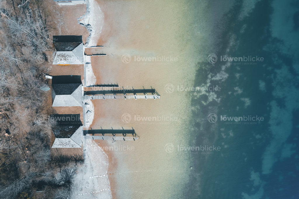 Bootsteg am Chiemsee im Winter | löwenblicke | shop