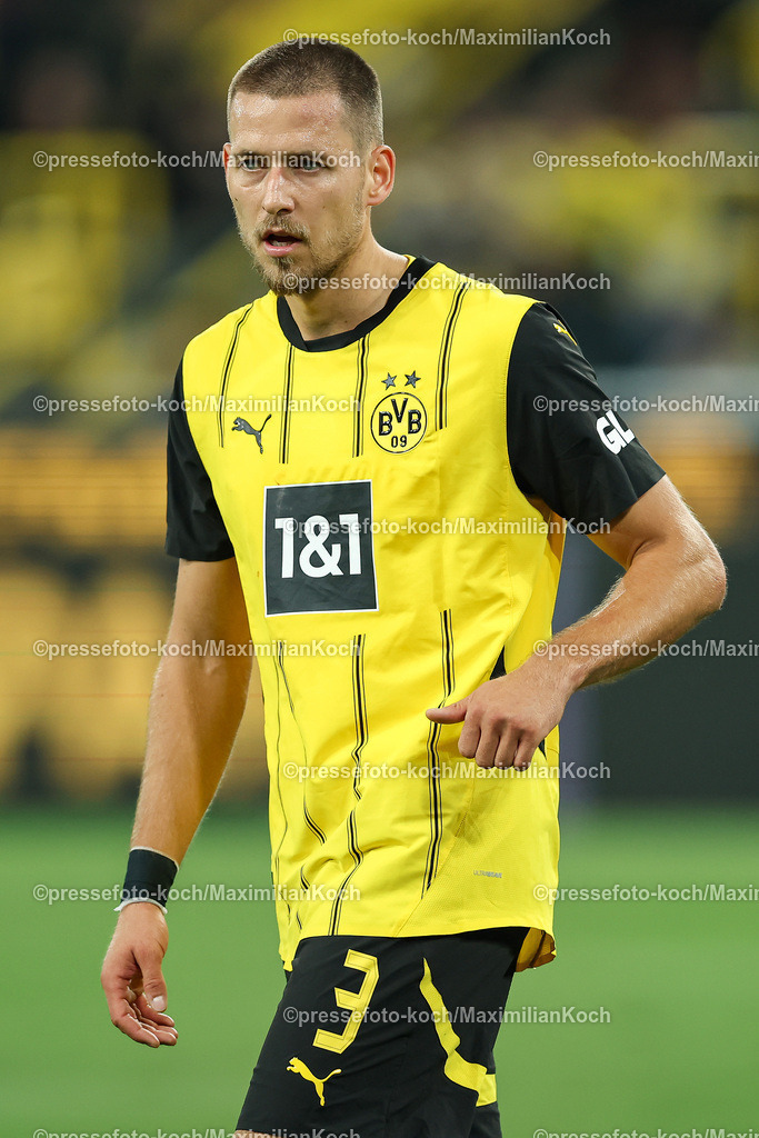 BVB13092402199 | 13.09.2024, 1. Fußball Bundesliga, Borussia Dortmund - 1. FC Heidenheim 1846, Signal Iduna Park, Saison 2024 2025: Waldemar Anton (BVB #3)DFB regulations prohibit any use of photographs as image sequences and or quasi-video.