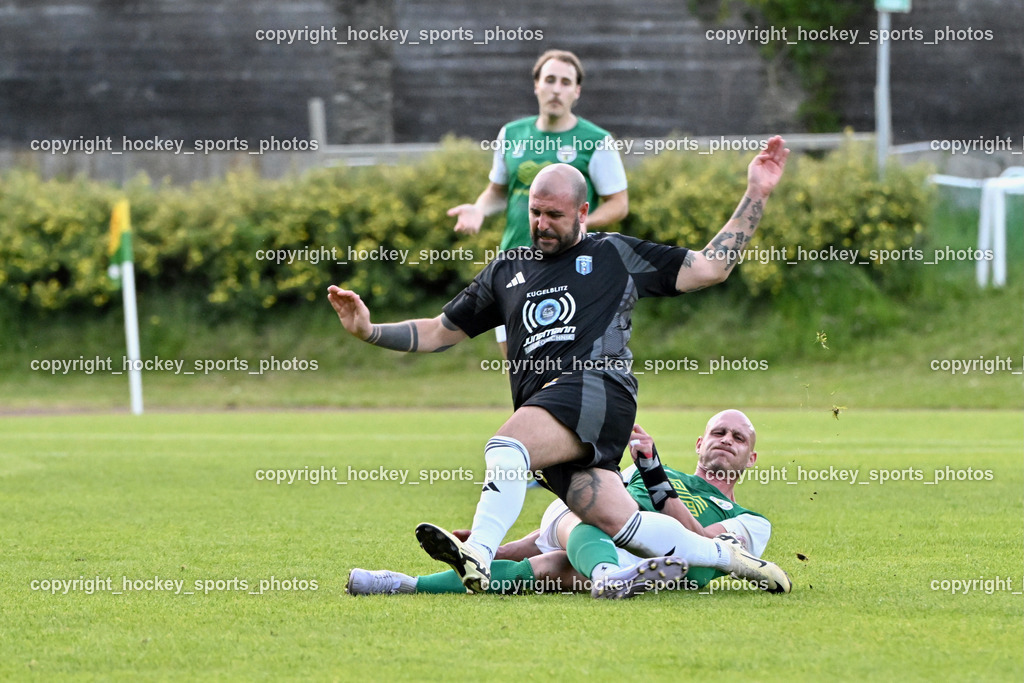 WSG Radenthein vs. URC Thal Assling | #9 Denis Kerrniqi URC Thal Assling, #12 Stefan Rauter WSG Radenthein, WSG Radenthein vs. URC Thal Assling, WSG Radenthein vs. URC Thal Assling am 30.05.2025 in Radenthein (Sportplatz Radenthein), Austria, (Photo by Bernd Stefan)