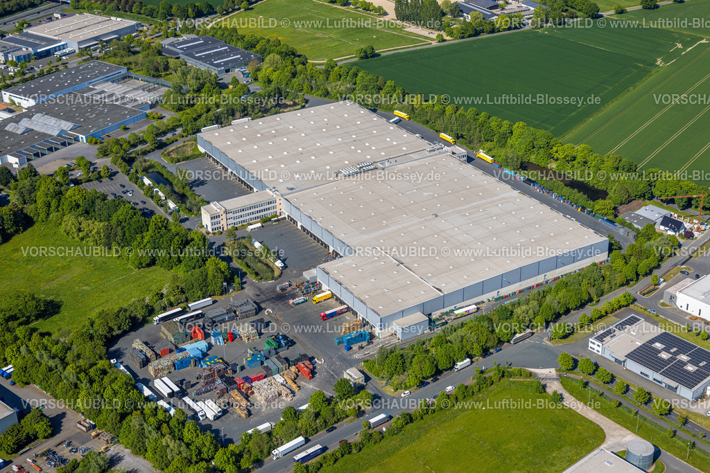 Hamm250500723 | Luftbild, Netto Warenlager im Gewerbegebiet Oberster Kamp an der Autobahn A2, Oberallener Weg, Stadtbezirk Rhynern, Hamm, Ruhrgebiet, Nordrhein-Westfalen, Deutschland