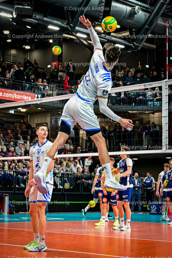 Volleyball I Herren I Saison 2024-2025 I Champions League Volley I 4th Round Leg 4  CLVM 84 I SVG Lüneburg - Levski SOFIA I 18.12.2024 | a-hannig - Realisiert mit Pictrs.com