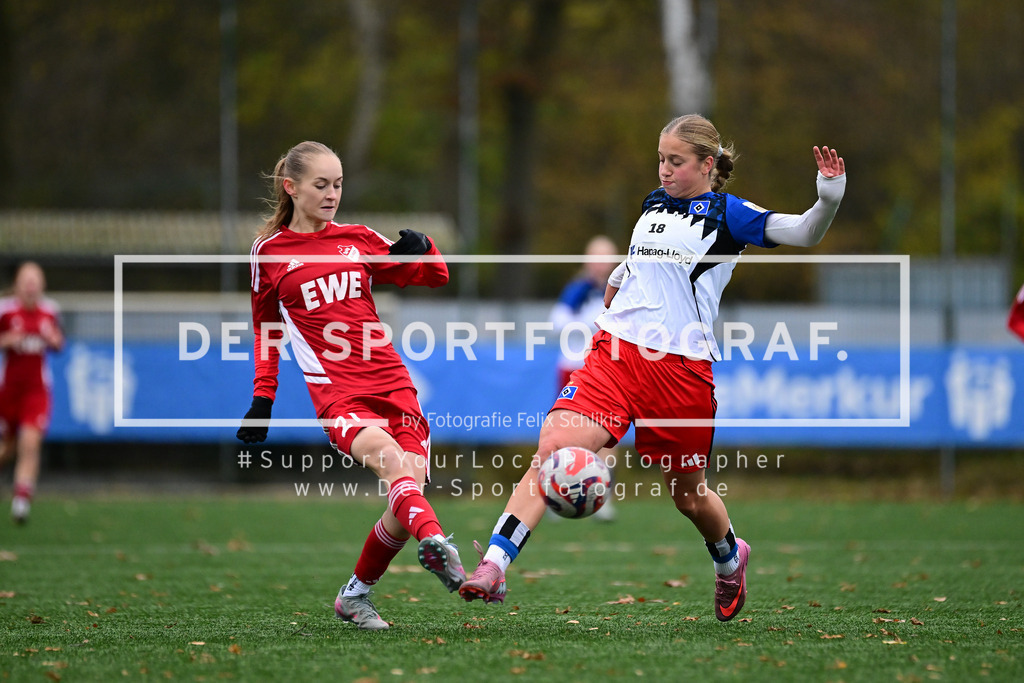 Fußball I Juniorinnen I Saison 2025-2026 I Regionalliga Nord I 7. Spieltag I Hamburger SV U17 - SpVg Aurich U17 I 01642 | Der Sportfotograf. - Realized with Pictrs.com