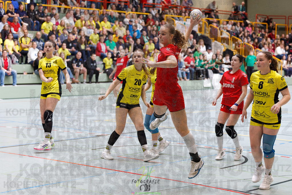 Hessenmeisterschaft wJC - Finale; HSG Kleenheim - HSG Weiterstadt/ Braunsh.Worf. | Hessenmeisterschaft wJC - Finale; HSG Kleenheim - HSG Weiterstadt/ Braunsh.Worf. am 22.03.2025 in Biedenkopf (Sporthalle Lahntalschule)Photo © 2025 - Jörg Heinrich - Realisiert mit Pictrs.com