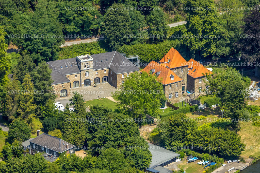 Essen230708108 | Luftbild, Schloss Baldeney am Baldeneysee, Bredeney, Essen, Ruhrgebiet, Nordrhein-Westfalen, Deutschland