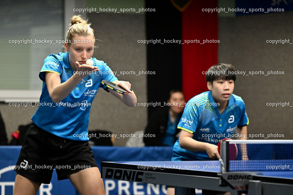 SCO Sprengnetter Bodensdorf vs. SU Sparkasse Kufstein  | Strazar Katarina, Yun-En Tsai, Doppel SCO Bodensdorf, SCO Sprengnetter Bodensdorf vs. SU Sparkasse Kufstein , SCO Sprengnetter Bodensdorf vs. SU Sparkasse Kufstein am 08.02.2026 in Bodensdorf (SCO Sportheim), Austria, (Photo by Bernd Stefan)