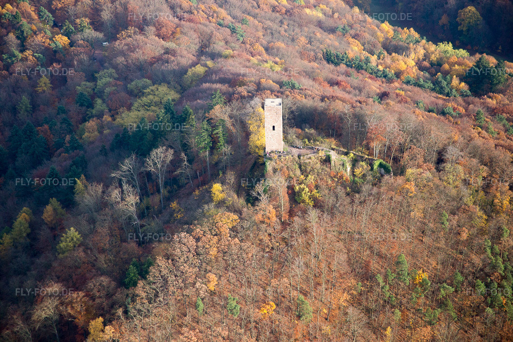 Luftbild: Burgruine Scharfenberg, genannt 