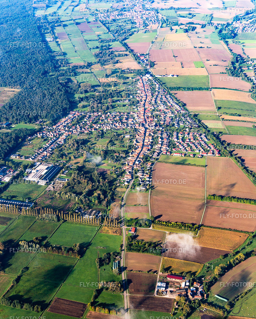 Ortsansicht von Osten | Luftbild: Ortsansicht von Osten im Ortsteil Schaidt in Wörth im Bundesland Rheinland-Pfalz in Deutschland. Foto: IMG_143467.jpg vom 29.09.2024 durch ©2025 Werner Riehm fly-foto.de/copyright - Realisiert mit Pictrs.com